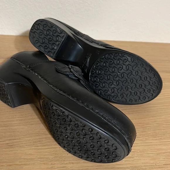 Dansko Women's Western Clogs Sz 6 Black Leather Button Professional Work Shoes - Picture 10 of 16